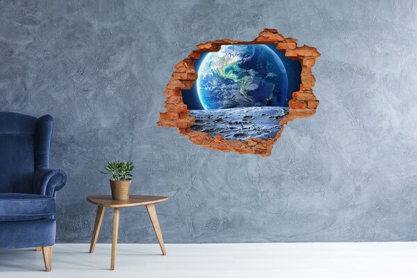Fototapet 3D gaură în perete Vedere cosmică dintr-o gaură în perete