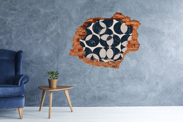 Fototapet un zid spart cu priveliște Design modern cu gaură în perete