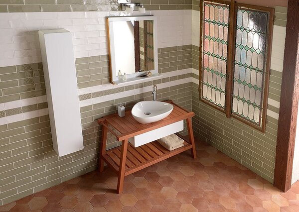 Sapho Sapho, chiuveta ceramica TERUEL, 58,5x14x39 cm, deasupra, BH7007