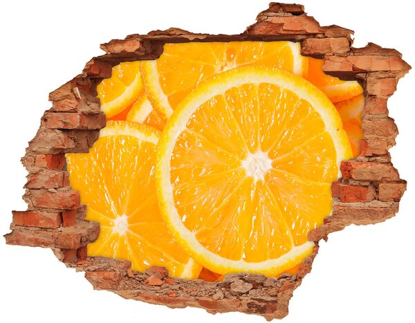 Autocolant gaură 3D felii de portocale