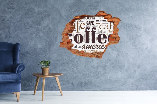 Autocolant gaură 3D Oază de cafea