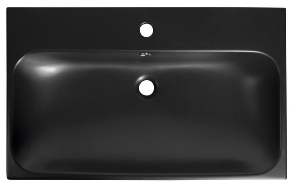 Sapho Sapho, chiuveta ceramica TORIDI 76x46.5cm, negru mat, TU0226B