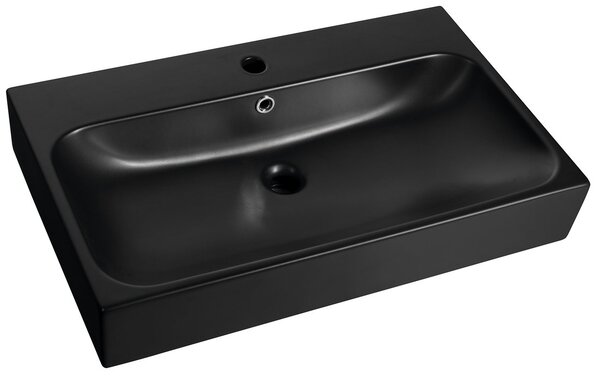 Sapho Sapho, chiuveta ceramica TORIDI 76x46.5cm, negru mat, TU0226B