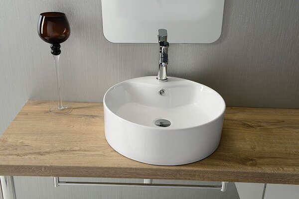 Sapho Sapho, chiuveta ceramica YAKARTA, diametru 46 cm, deasupra, BH7021