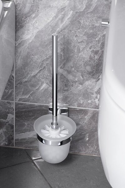 Sapho Sapho, perie de perete WC X-SQUARE, crom, XQ301