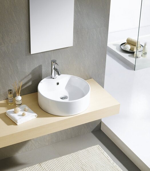 Sapho Sapho, chiuveta ceramica YAKARTA, diametru 46 cm, deasupra, BH7021