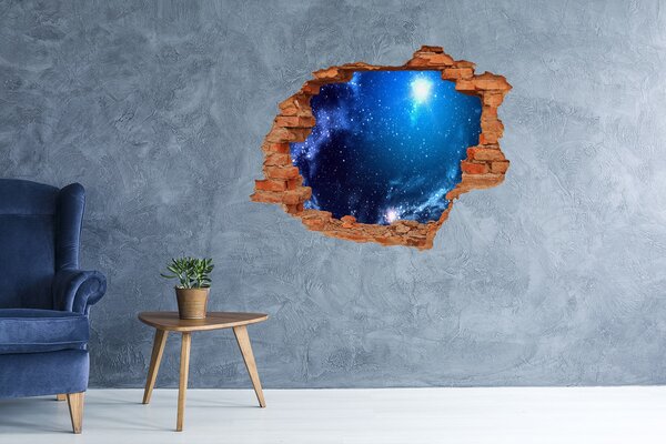 Autocolant un zid spart cu priveliște Spațiul Cosmic