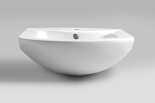 Aqualine Sapho, chiuveta mobila ZERO 45,5x40cm, alb, 6045