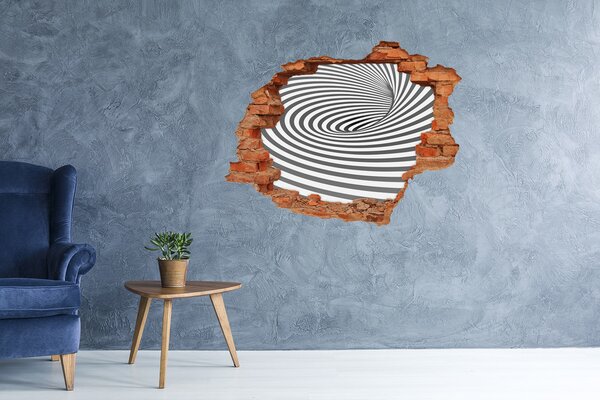 Autocolant de perete gaură 3D Vortex în realitate