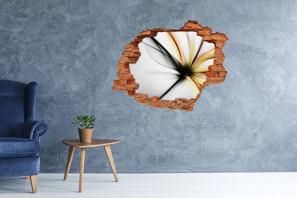 Fototapet un zid spart cu priveliște Un perete spart cu un model abstract