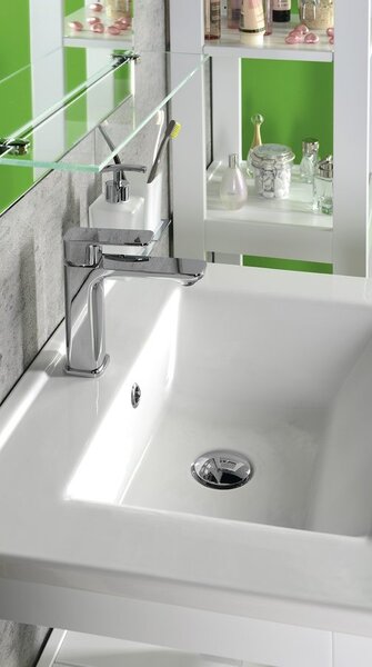 Aqualine Aqualine, baterie FACTOR de sine stătătoare pentru chiuvetă fără priză, crom, FC103