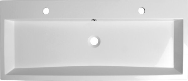 Sapho Sapho, lavoar ORINOKO, marmura, 100x42 cm, 2 gauri pentru baterii, alb, OR101