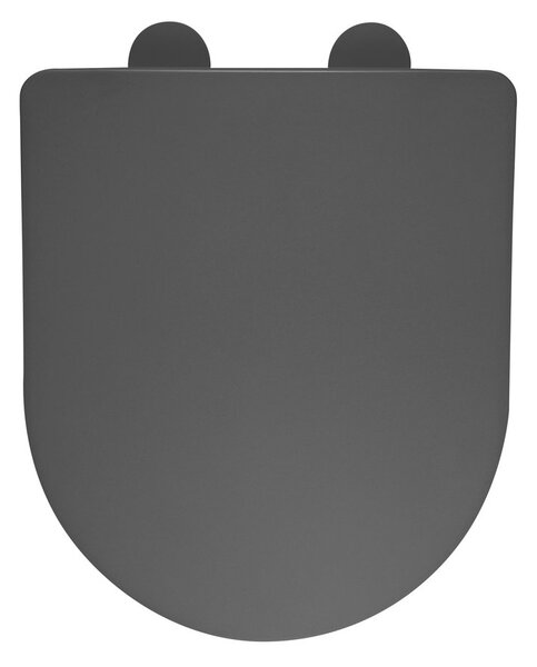 Sapho Sapho, scaun de toaletă PACO, SLIM, Soft Close, Easy Take, covoraș gri, PCS1012GR