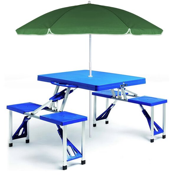 Deuba Set de camping pliabil 137x85x65cm - albastru