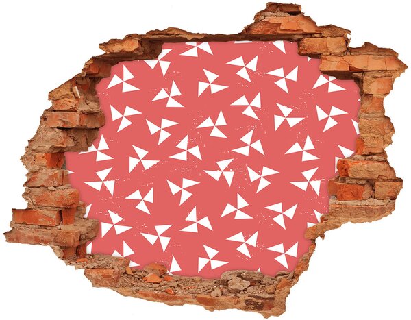 Autocolant un zid spart cu priveliște fundal geometrică
