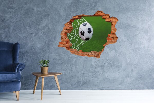 Autocolant 3D gaura cu priveliște Un gol în fotbal