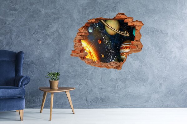 Autocolant 3D gaura cu priveliște Explozie cosmică