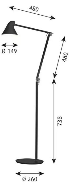 NJP Lampadar Black - Louis Poulsen