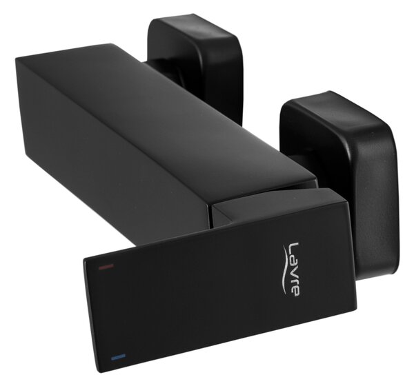 Gamma Cube, baterie de duș de perete fără accesorii, negru mat, GMA-BCEN-BK