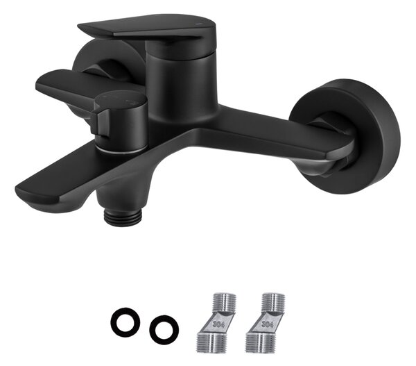 Gamma Evo, baterie de baie de perete, negru mat, GMA-BEW-BK