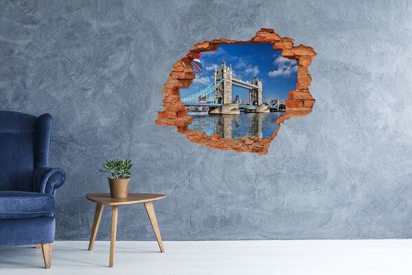 Fototapet 3D gaură în perete Podul Turnului din Londra