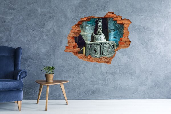 Autocolant de perete gaură 3D Sculptură rupestră antică