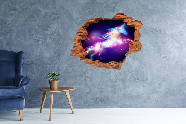 Autocolant 3D gaura cu priveliște O explozie cosmică de culori