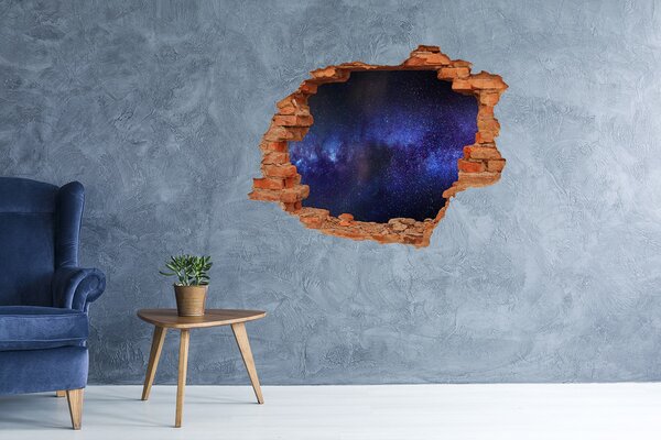 Autocolant de perete gaură 3D Spațiul Cosmic