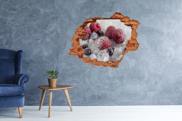 Fototapet 3D gaură în perete Un paradis fructat, cu o gaură în perete