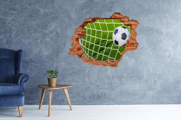 Fototapet 3D gaură în perete Un gol în fotbal