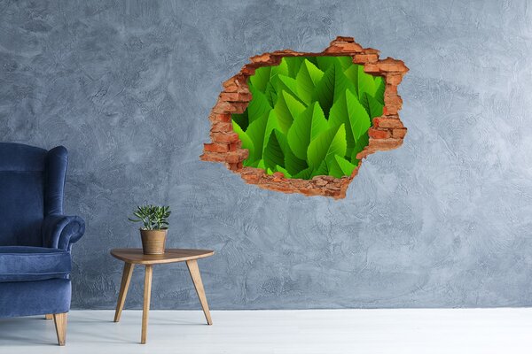 Autocolant gaură 3D O oază verde în beton