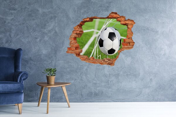 Autocolant gaură 3D Un gol în fotbal