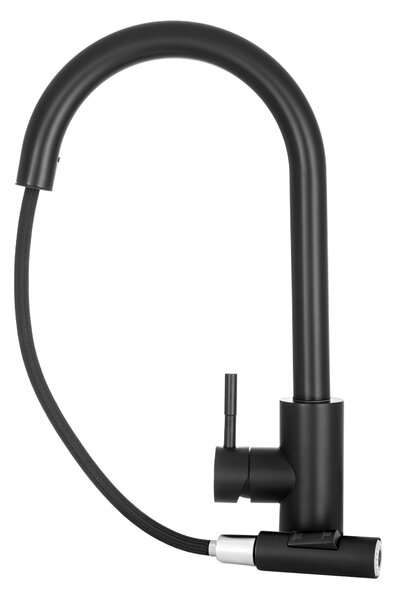 Gamma Taru Slim, baterie pentru chiuvetă înaltă h-400, negru mat, GMA-BTS-BK