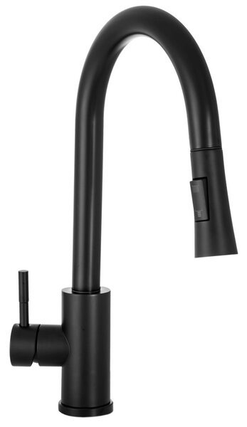 Gamma Taru Slim, baterie pentru chiuvetă înaltă h-400, negru mat, GMA-BTS-BK