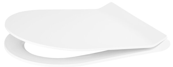 Gamma D8, scaun toaletă 470x365 mm, polipropilenă, SoftClose, EasyClean, alb lucios, GMA-D8