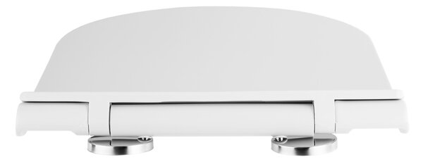 Gamma D8, scaun toaletă 470x365 mm, polipropilenă, SoftClose, EasyClean, alb lucios, GMA-D8