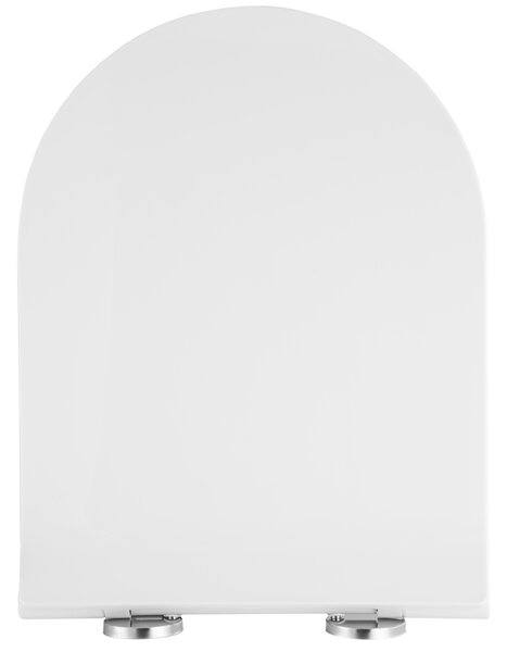 Gamma D8, scaun toaletă 470x365 mm, polipropilenă, SoftClose, EasyClean, alb lucios, GMA-D8