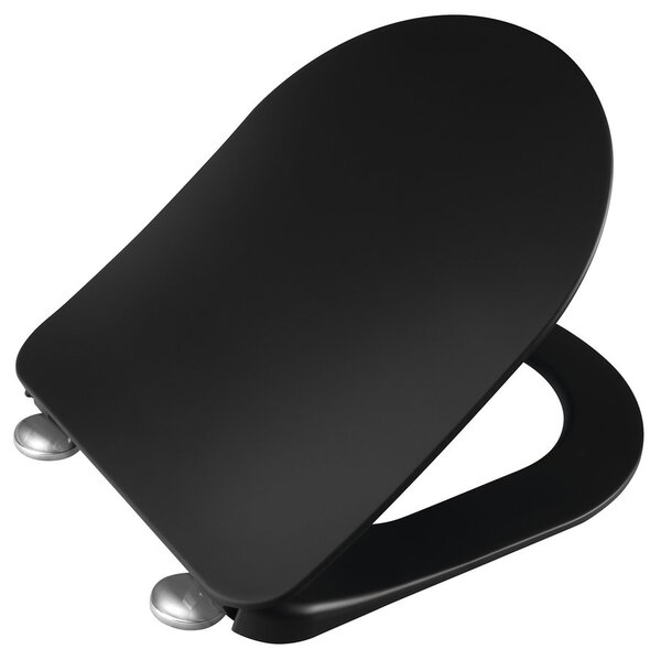 CREAVIT CRAVIT, scaun toaleta PAULA, SLIM, Soft Close, negru mat, KC0903.01.2100E