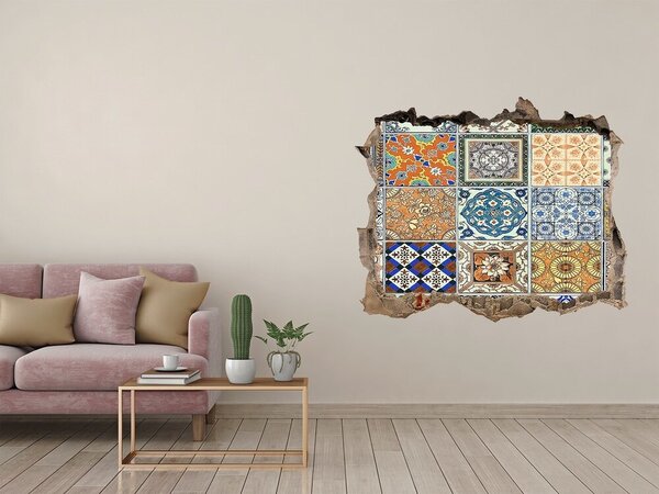 Autocolant gaură 3D plăci în stil marocan