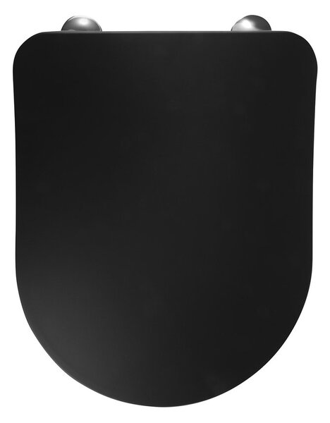 CREAVIT CRAVIT, scaun toaleta PAULA, SLIM, Soft Close, negru mat, KC0903.01.2100E