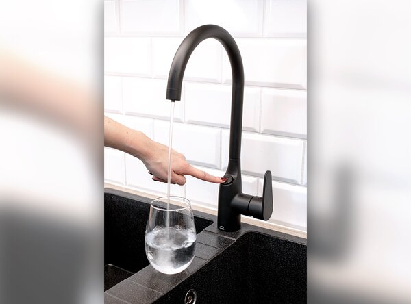 Laveo Claro, baterie pentru chiuveta inalta cu filtru de apa potabila, crom, LAV-BAKB098D