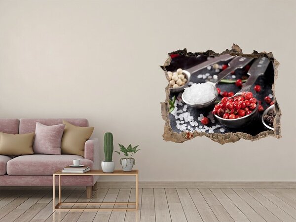 Autocolant 3D gaura cu priveliște Paradisul condimentelor
