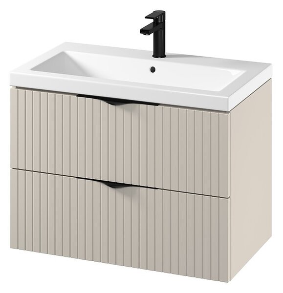 Cersanit Tirso, mobilier lavoar suspendat 794x447x572 mm + lavoar ceramic, bej mat, S801-543