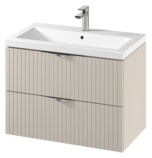 Cersanit Tirso, mobilier lavoar suspendat 794x447x572 mm + lavoar ceramic, bej mat, S801-543