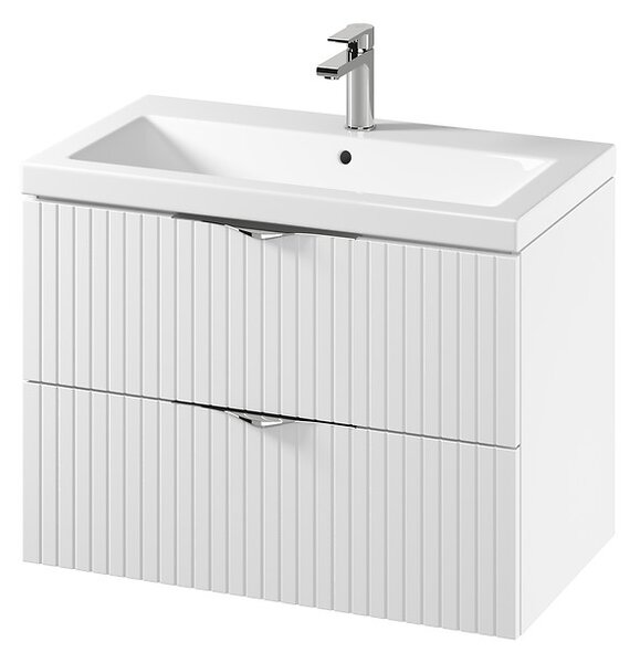 Cersanit Tirso, mobilier lavoar suspendat 794x447x572 mm + lavoar ceramic, alb mat, S801-547