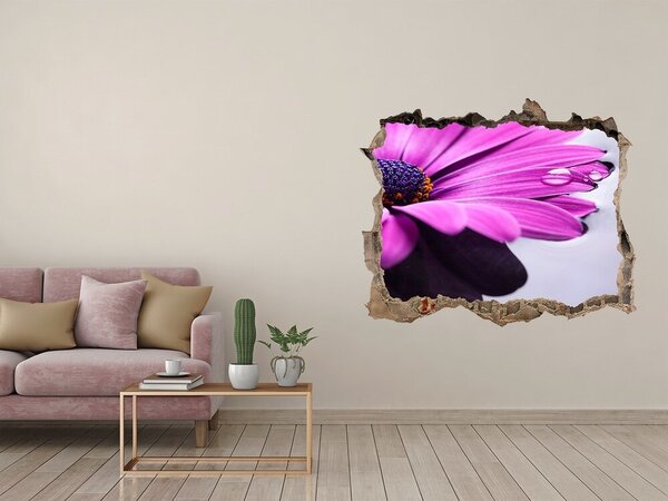 Autocolant de perete gaură 3D O oază florală în spatele peretelui