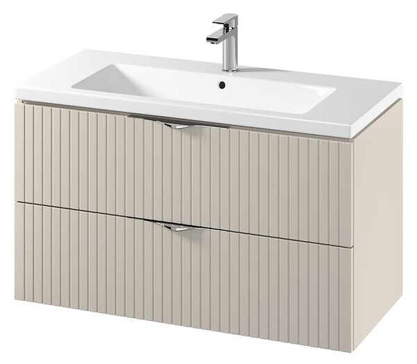 Cersanit Tirso, mobilier lavoar suspendat 994x447x572 mm + lavoar ceramic, bej mat, S801-548