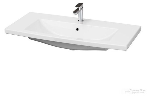 Cersanit Tirso, mobilier lavoar suspendat 994x447x572 mm + lavoar ceramic, negru mat, S801-588