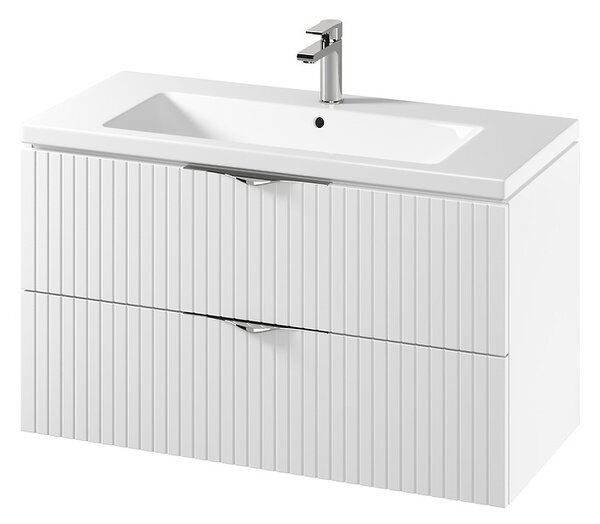Cersanit Tirso, mobilier lavoar suspendat 994x447x572 mm + lavoar ceramic, alb mat, S801-542