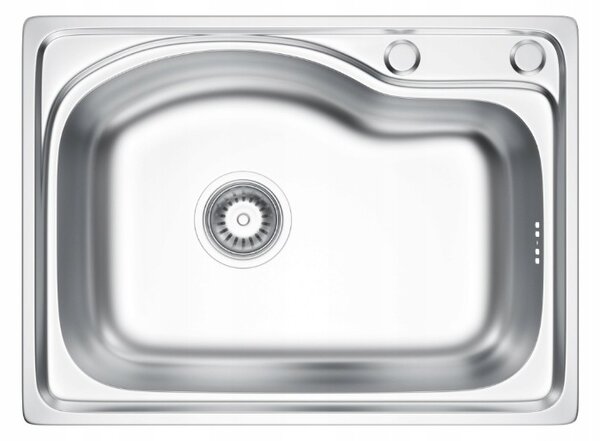Chiuvetă Erga HD din oțel cu 1 compartiment 580x430x160 mm, suprafață MicroDekor, ERG-MLS-HD5843D